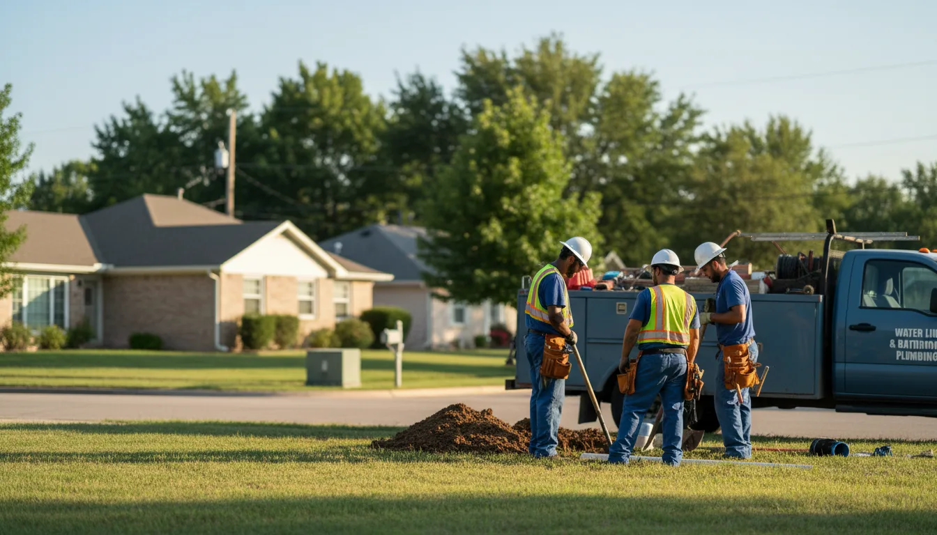 Residential water line and bathroom plumbing service in South Fulton, TN